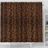 Coffee Bean Pattern Shower Curtain Fulfilled In US