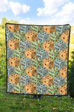 Dice Pattern Print Design 05 Premium Quilt