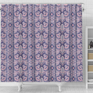 Indian Batik Style Pattern Shower Curtain Fulfilled In US