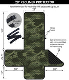 Digital Green camo camouflage pattern Recliner Cover Protector