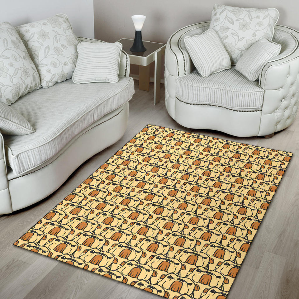 English Bulldog Pattern Print Design 02 Area Rug