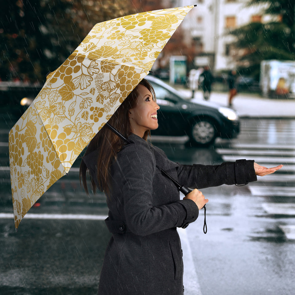 Gold Grape Pattern Umbrella