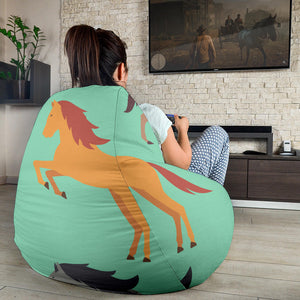 Colorful Horses Pattern Bean Bag Cover