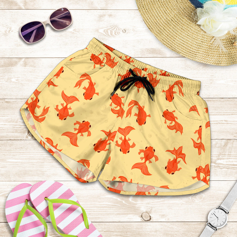 Goldfish Pattern Print Design 02 Women Shorts