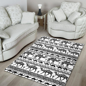 Camel Polynesian Tribal Pattern Area Rug