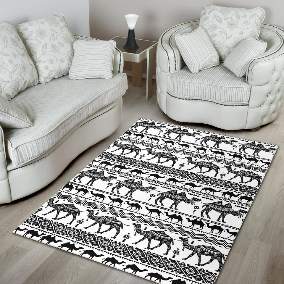 Camel Polynesian Tribal Pattern Area Rug