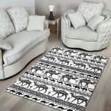 Camel Polynesian Tribal Pattern Area Rug