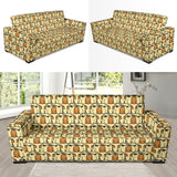 English Bulldog Pattern Print Design 02 Sofa Slipcover