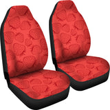 Strawberry Pattern Red Background  Universal Fit Car Seat Covers