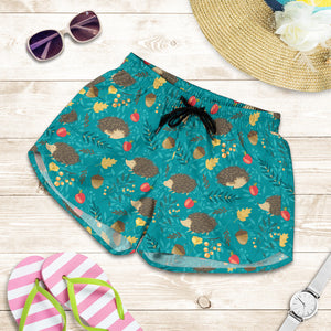 Hedgehog Pattern Print Design 01 Women Shorts