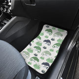 Chameleon Lizard Succulent Plant Pattern Front And Back Car Mats