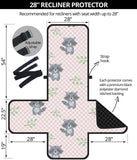 cute raccoons leaves pattern Recliner Cover Protector