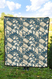 Shell Polynesian Tribal Design Pattern Premium Quilt