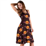 Hamburger Pattern Print Design 05 Sleeveless Midi Dress