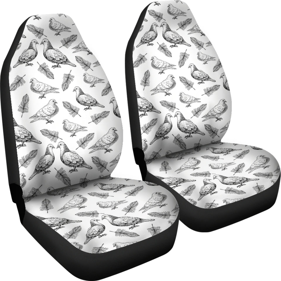 Pigeon Pattern Print Design 05 Universal Fit Car Seat Covers