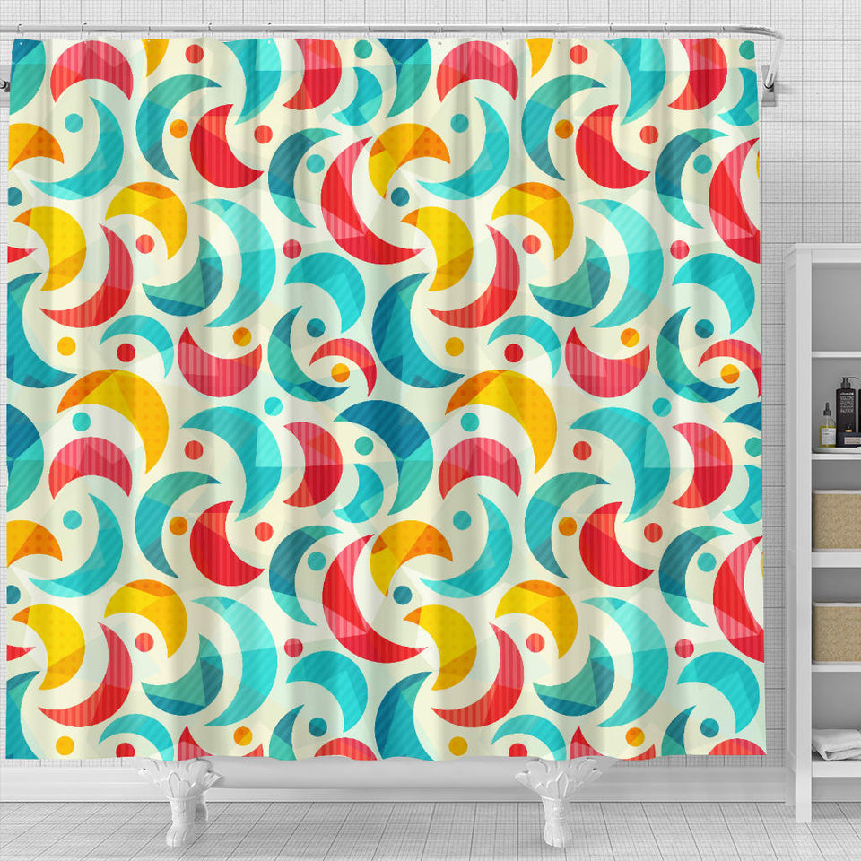 Colorful Moon Pattern Shower Curtain Fulfilled In US
