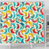 Colorful Moon Pattern Shower Curtain Fulfilled In US