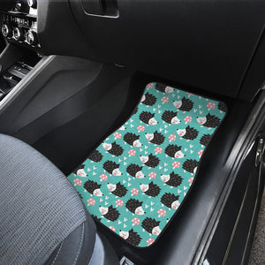 Hedgehog Pattern Print Design 03 Front Car Mats