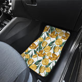 Yellow Tulips Pattern Front Car Mats