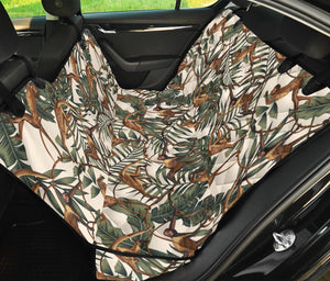 Monkey Tropical Leaves Background Dog Car Seat Covers