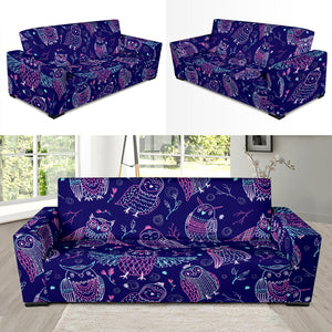 Cute Owls Pattern Boho Style Ornament Sofa Slipcover