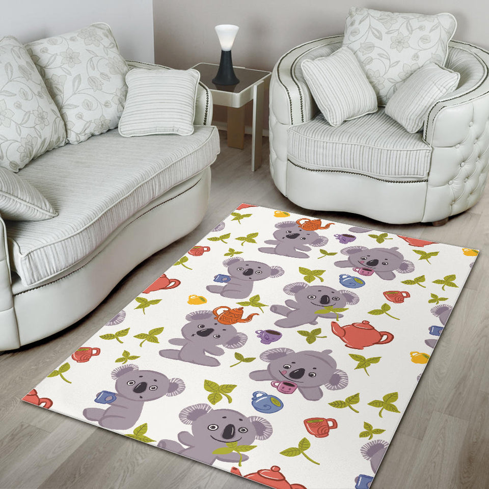 Cute Koalas Teapots Tea Area Rug