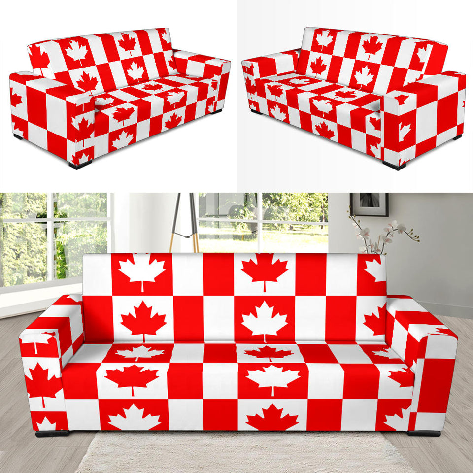 Canada Pattern Print Design 05 Sofa Slipcover