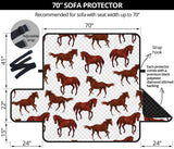 Horses running pattern background Sofa Cover Protector