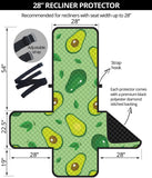 Avocado pattern green background Recliner Cover Protector