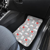Cute Polar Bear Christmas Snow Pattern Front Car Mats