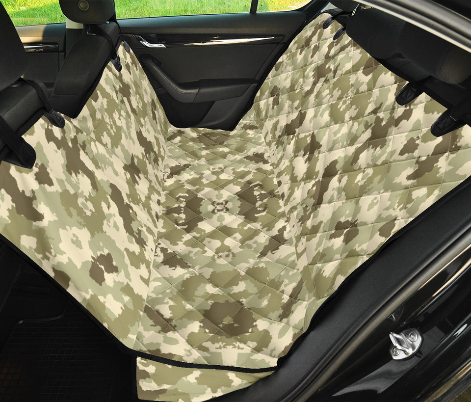 Light Green Camo Camouflage Pattern Dog Car Seat Covers