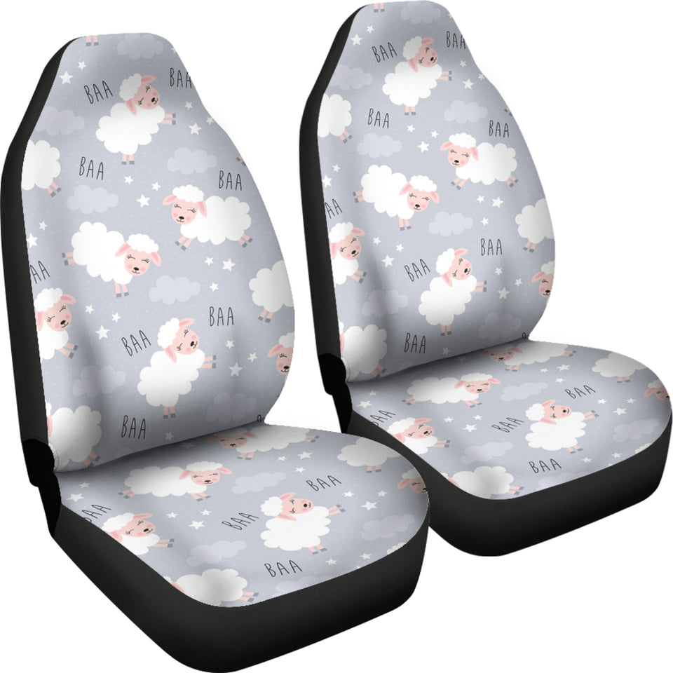 Sweet Dreams Sheep Pattern  Universal Fit Car Seat Covers