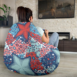 Hand Drawn Colorful Starfish Bean Bag Cover