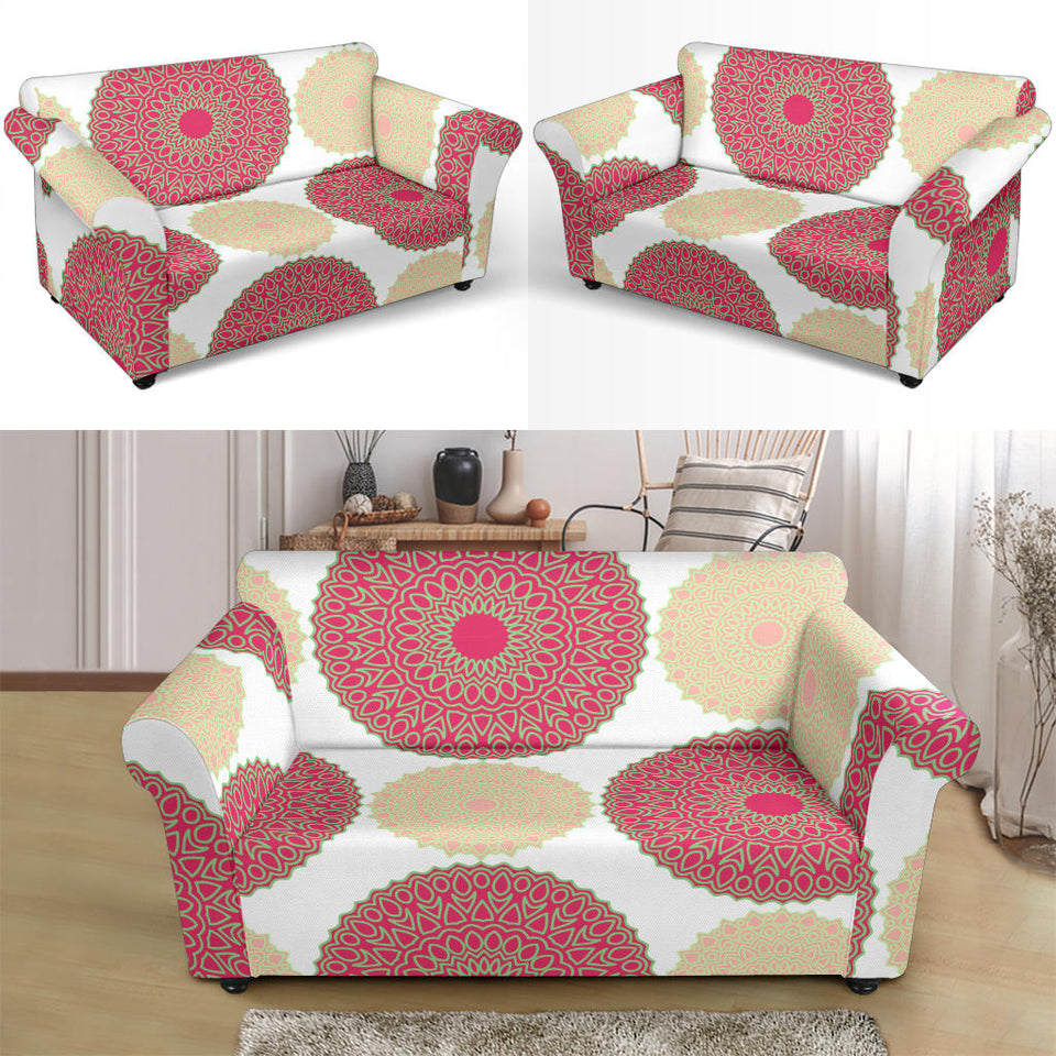 Circle Indian Pattern Loveseat Couch Slipcover