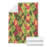 Cool Geometric Lime Pattern Premium Blanket