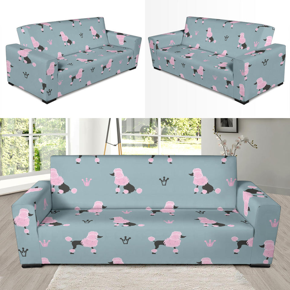 Poodle Dog Pattern Sofa Slipcover
