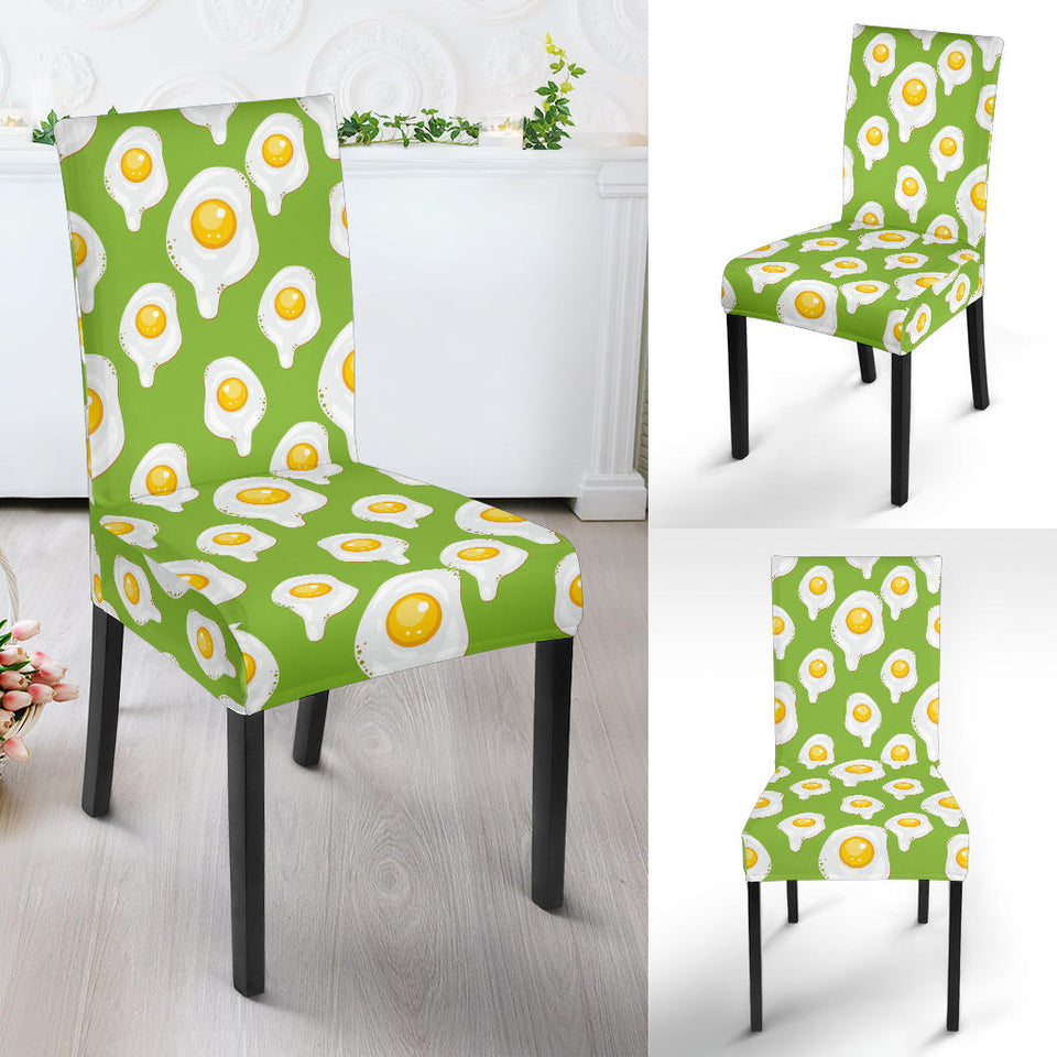 Fried Eggs Pattern Print Design 01 Dining Chair Slipcover