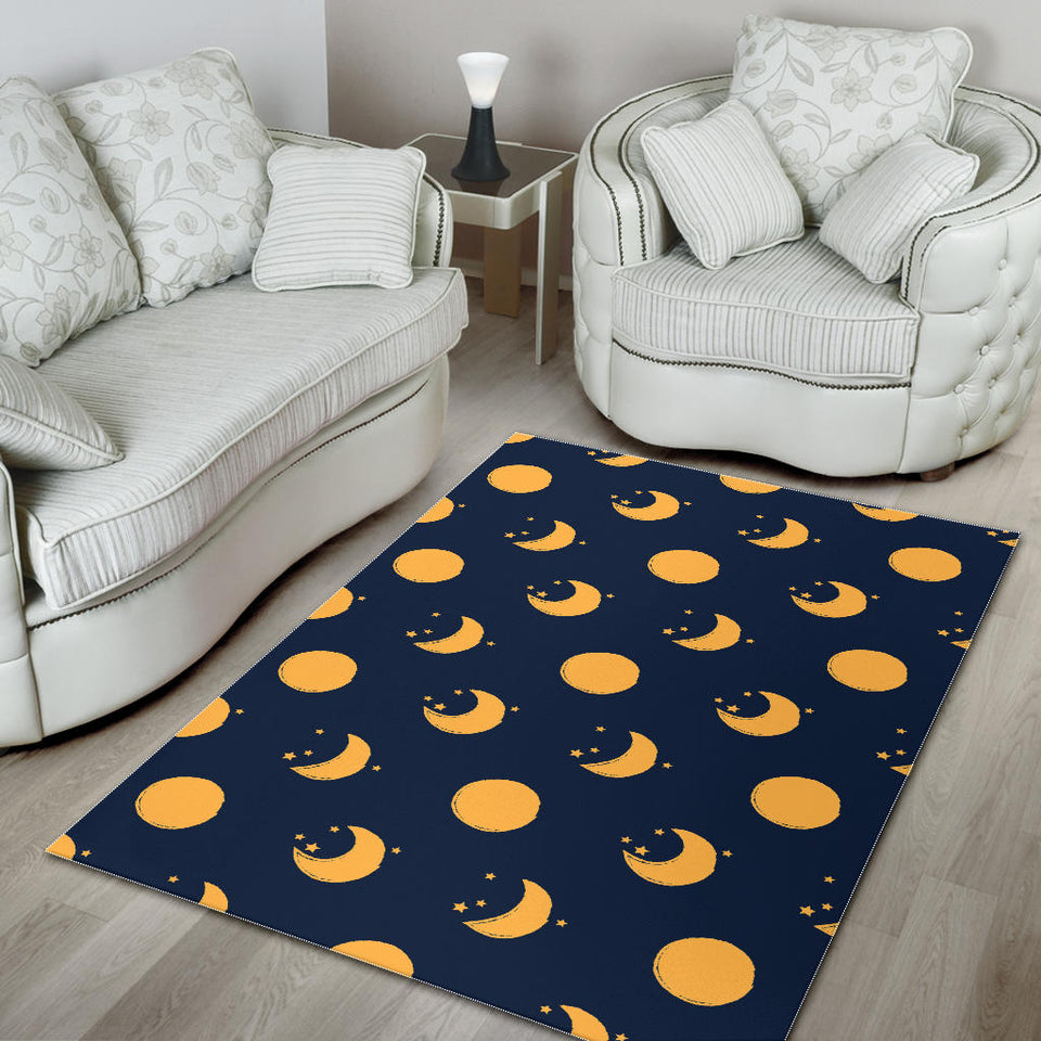 Moon Star Pattern Area Rug