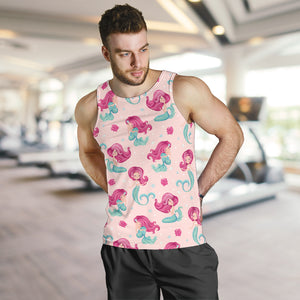 Cute little mermaid pattern Men Tank Top