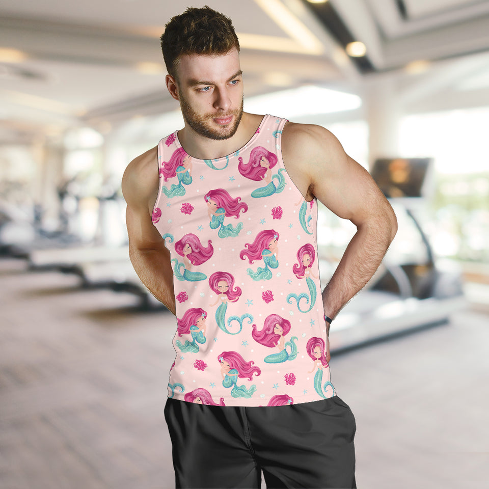 Cute little mermaid pattern Men Tank Top