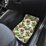 Coconut Pattern Print Design 04 Front and Back Car Mats