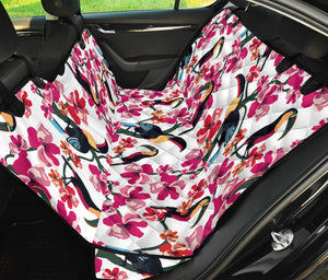 Toucan Flower Design Pattern Dog Car Seat Covers