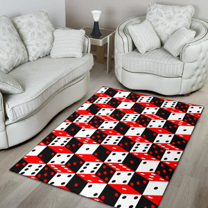 Dice Pattern Print Design 02 Area Rug