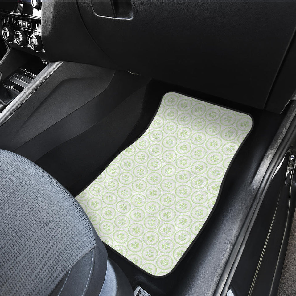 Cucumber Pattern Background Front And Back Car Mats