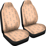 Engine Piston Cream Background Pattern Print Design 04 Universal Fit Car Seat Covers