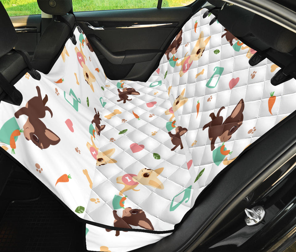 Cute Chihuahua Puppie Pattern Dog Car Seat Covers