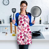 Pink Sketch Tulip Pattern Adjustable Apron