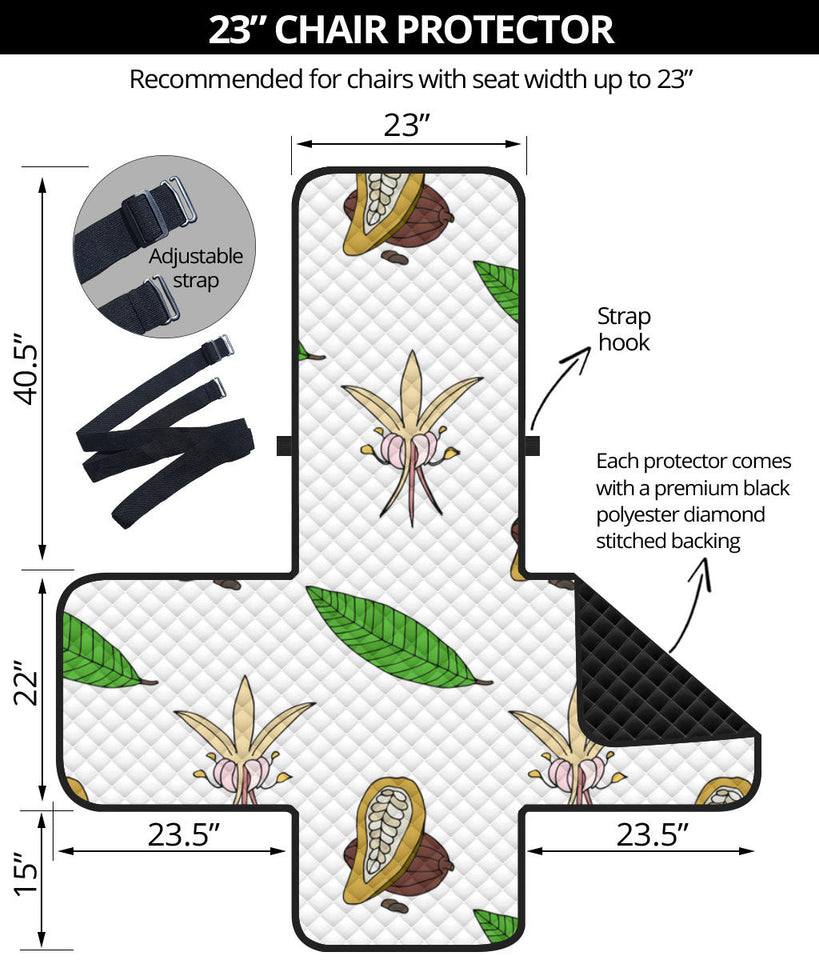 Color hand drawn cocoa pattern Chair Cover Protector