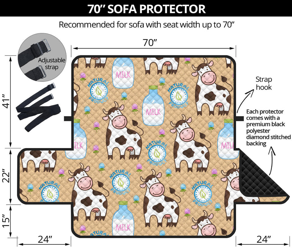Cow bottle of milk pattern Sofa Cover Protector