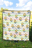 Cute Hand Drawn Mermaid Premium Quilt